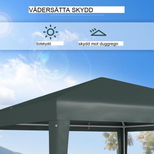 Steel Garden Gazebo Canopy – Vattentåligt och stabilt utomhusskydd