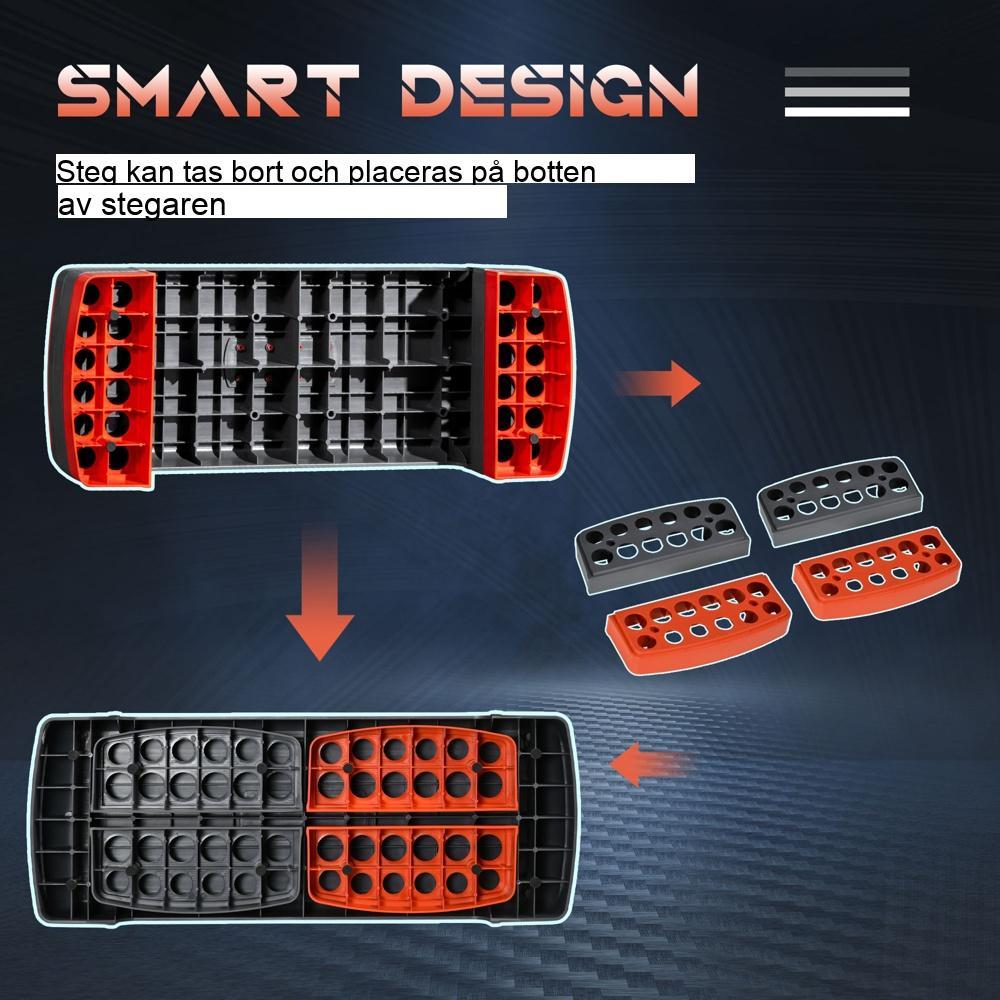 Justerbar höjd Aerobic Stepper för konditionsträning och konditionsträning hemma (upp till 150 kg)
