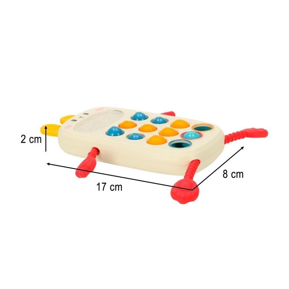 Montessori sensorisk babytelefon med knappar för lärande och nöje