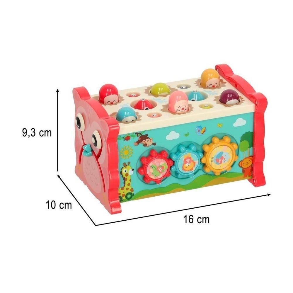 Interactive Sensory Toy Box 8in1 Pink, Baby Pounder för kompetensutveckling