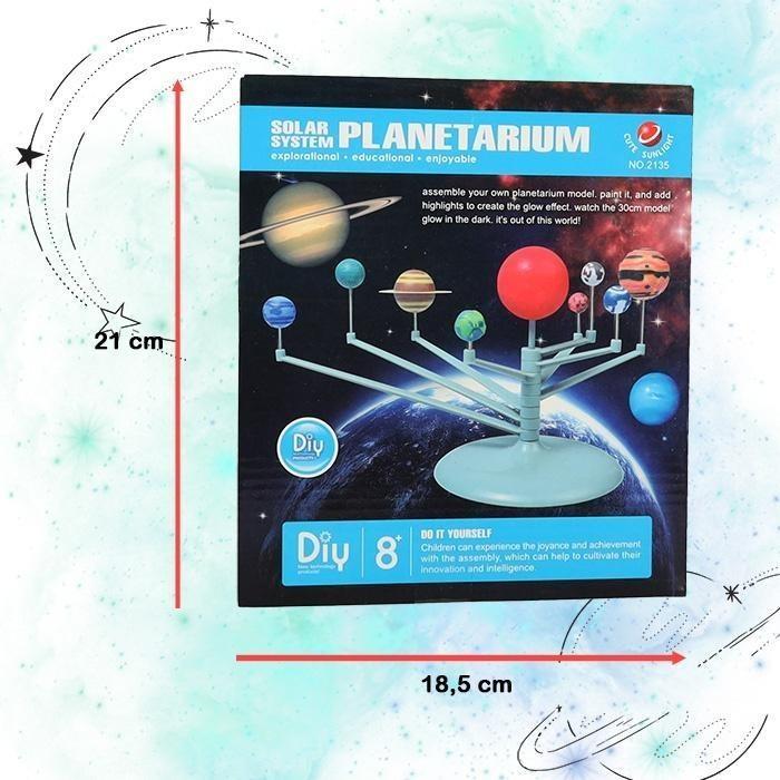 DIY Solar System Model Kit: Måla och montera planeter