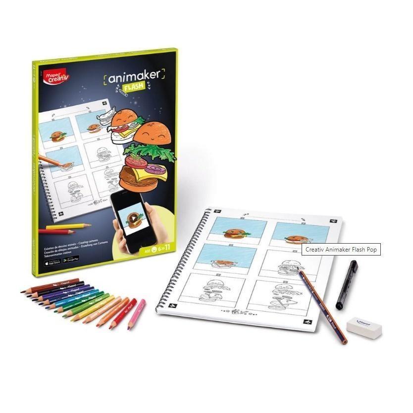 Animaker Flash Pop Mini Movie Drawing Kit: Skapa 12 animerade serier