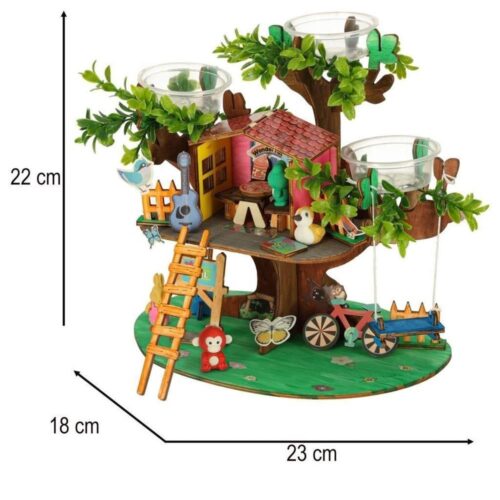 Bygg ditt eget trähus kreativt leksakspaket för barn 6+