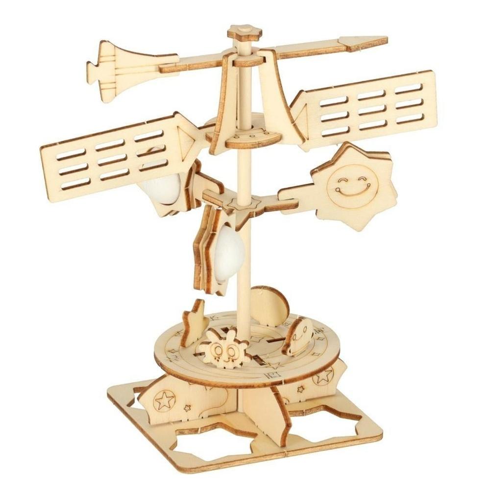 3D Wooden Wind Vane Science Kit för barn – STEM Learning and Educational Toy 8+