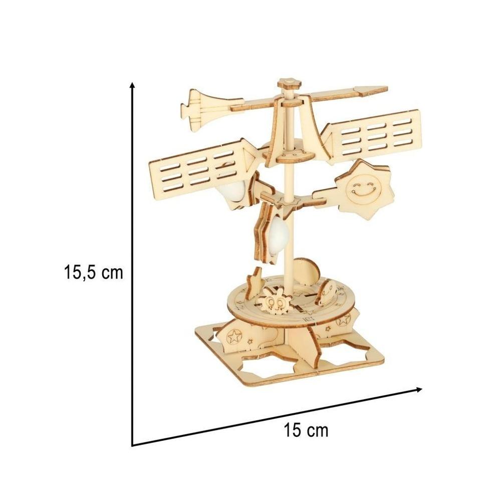 3D Wooden Wind Vane Science Kit för barn – STEM Learning and Educational Toy 8+