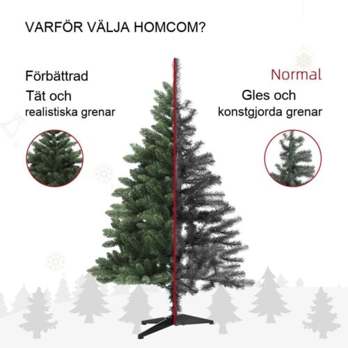 Naturtrogen 565-tip vikbar konstgjord julgran – 150 cm, flamskyddad