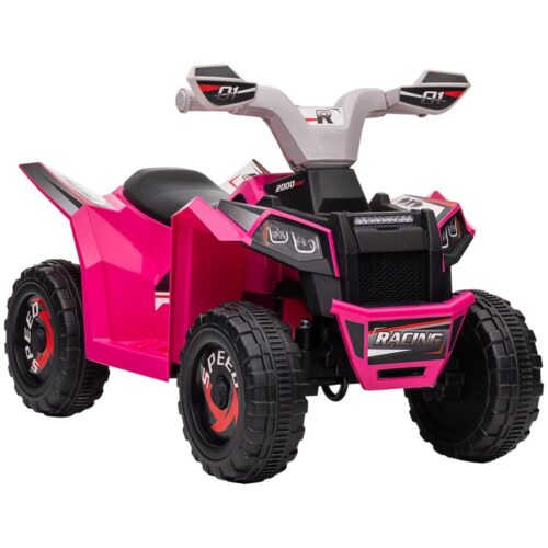 Pink Electric Kids Quad, Fram/Back, Säker 2,5 kmh hastighet för åldrarna 1-3