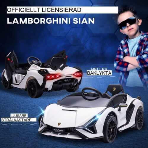 Licensierad Lamborghini Ride On Car, fjärrkontroll, 3 hastigheter, musik och ljus