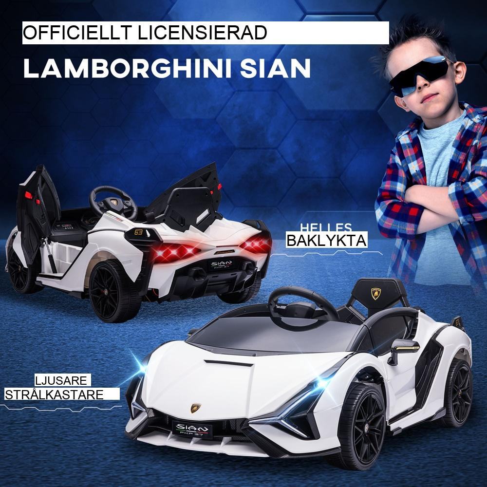 Licensierad Lamborghini Ride On Car, fjärrkontroll, 3 hastigheter, musik och ljus