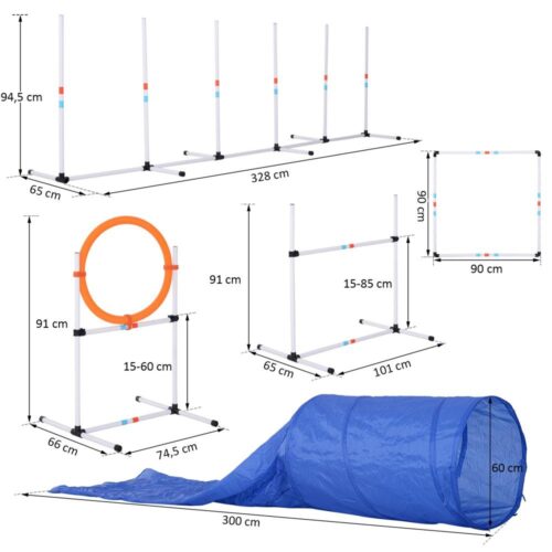 Dog Agility Set med tunnel och väska: Träningssats för aktiva hundar