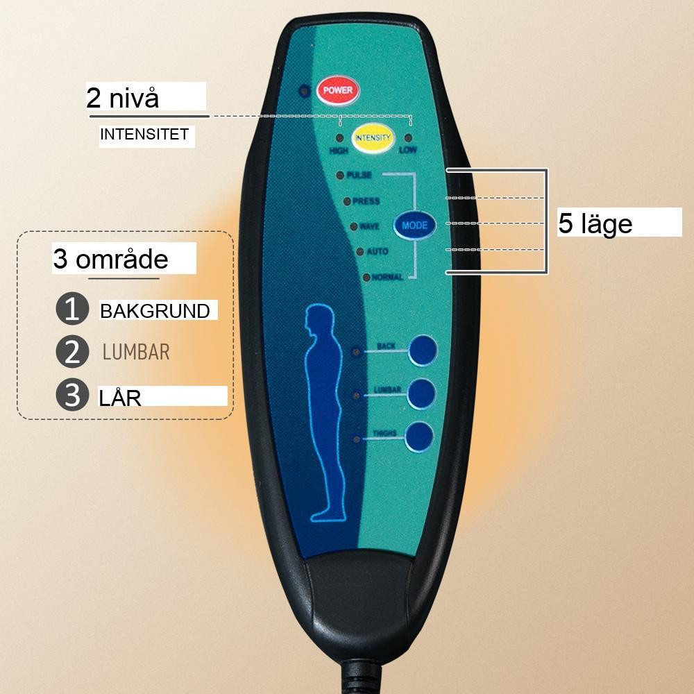 Ergonomisk spelstol med massage, höjdjusterbar, grå