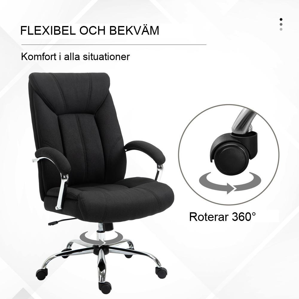 Ergonomisk kontorsstol med gungfunktion och justerbart nackstöd