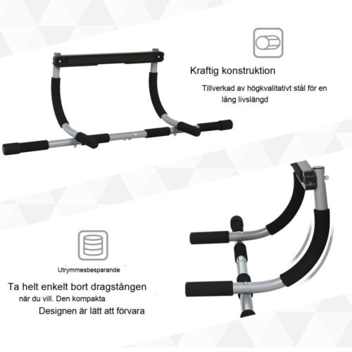 Stål multifunktionsdörr Pull-Up Bar för hemmaträning