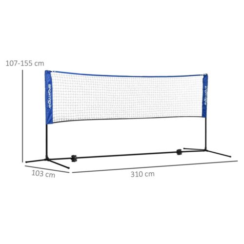 Höjdjusterbart badmintonnät, inomhus/utomhus tennis och pickleball