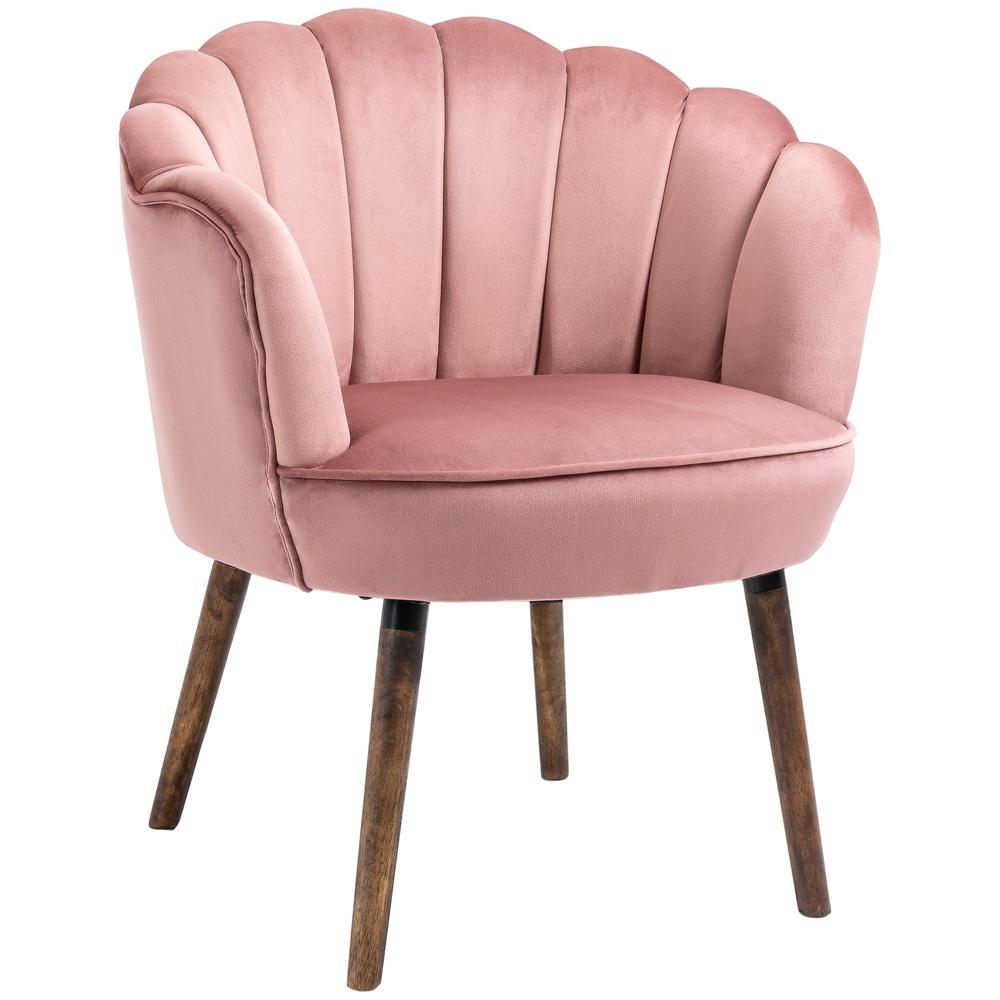 Rosa Lotus Accent Chair – Sammetsklädd, snygg vardagsrumsmöbler