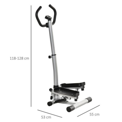 Justerbar step-motionscykel med LCD-skärm, träningsutrustning för hela kroppen