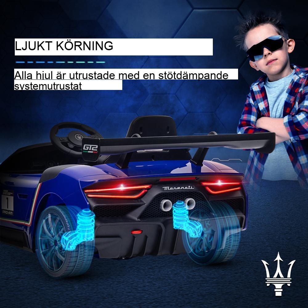 Licensierad Maserati GT2 12V Electric Kids Ride On Car med fjärrkontroll och musik