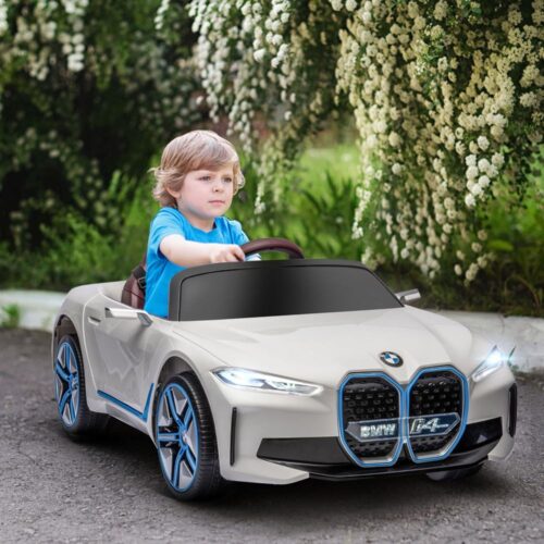 Licensierad BMW Kids elbil med fjärrkontroll, MP3-spelare och strålkastare