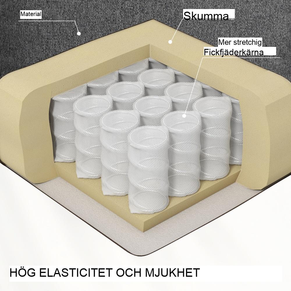 Elektrisk vilstol TV-fåtölj med ståhjälp, mörkgrå