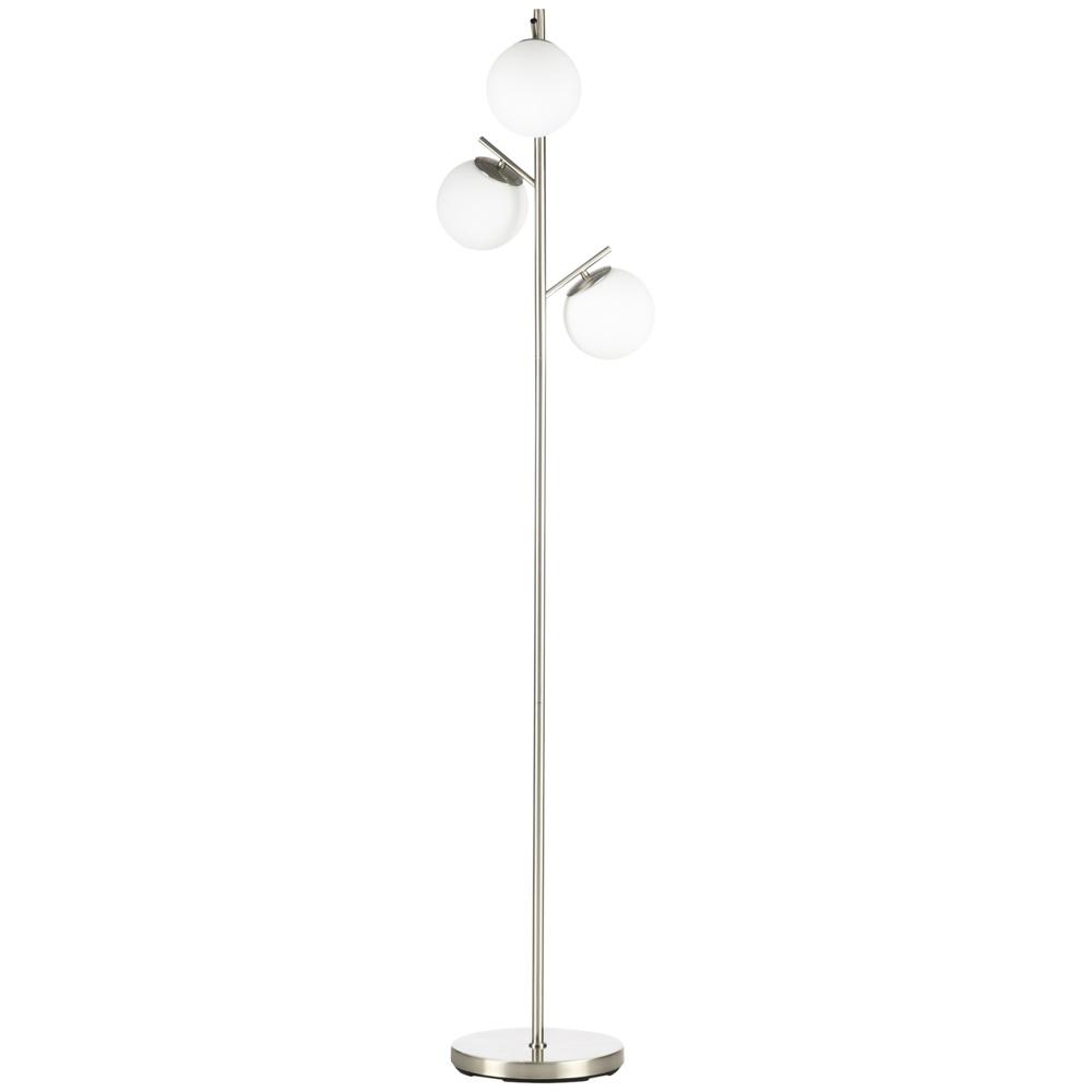 Modern 3-ljus golvlampa, silver och vit, 169cm, E27 sockel