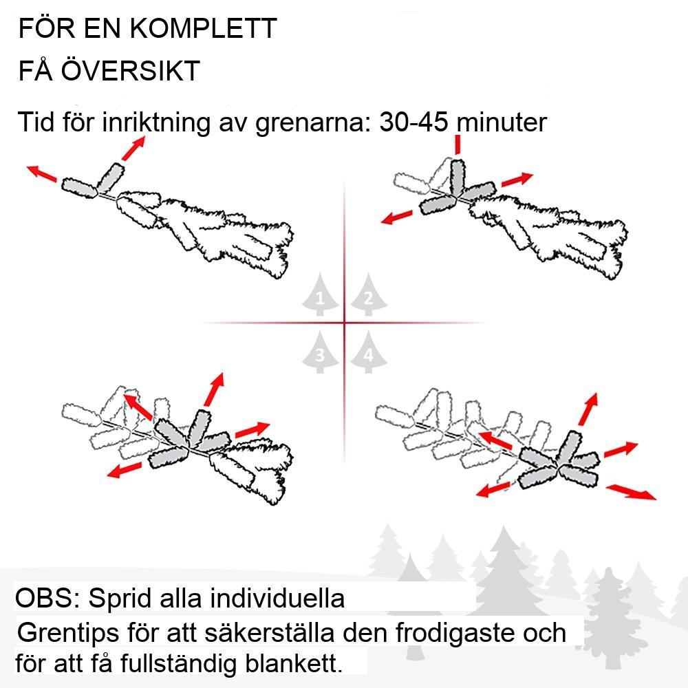 180 cm realistisk alpin gran konstgjord julgran med gångjärnskonstruktion