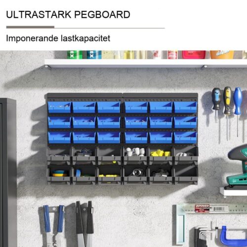 Heavy Duty Garage Storage Organizer med 30 lådor – Blå