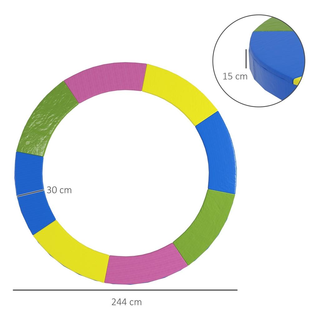 Trampolin kantskydd Vaddering, UV- och väderbeständig, säkert hoppande kul, Ø244cm