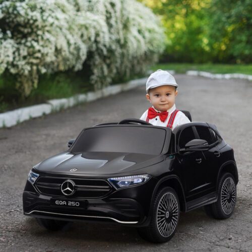 Licensierad Mercedes-Benz EQA Kids Elbil, Fjärrkontroll, MP3-spelare, Strålkastare, Ålder 3-8