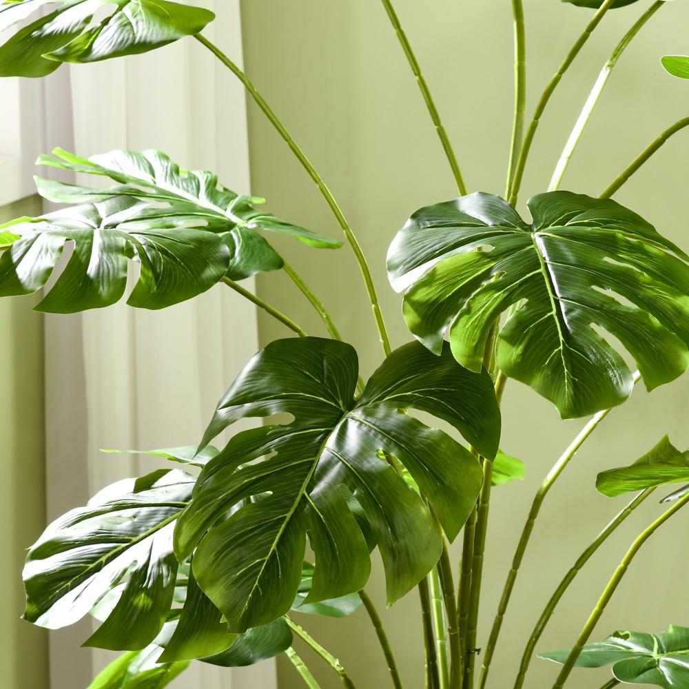 Realistisk 180 cm artificiell Monstera Deliciosa-växt med kruka