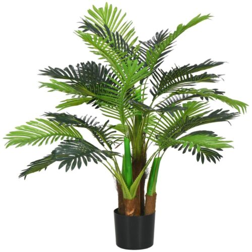 Realistiskt 100 cm konstgjord palm, 27 grenar, dekoration inomhus/utomhus