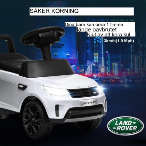 Land Rover Kids elbil med skjutläge och musik (vit)