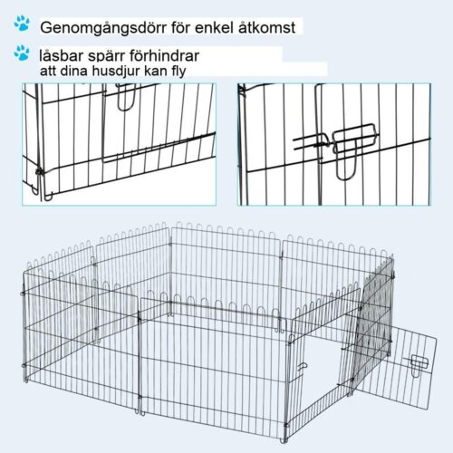 Flexibel valpstaket lekhage – 5 storlekar, säker och hållbar hundinhägnad