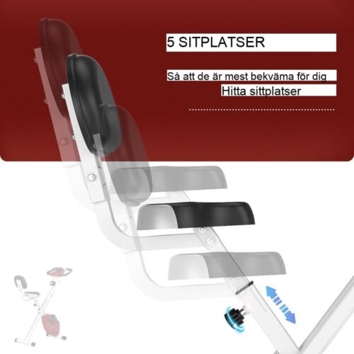 Justerbar motionscykel med magnetiskt motstånd med LCD-skärm