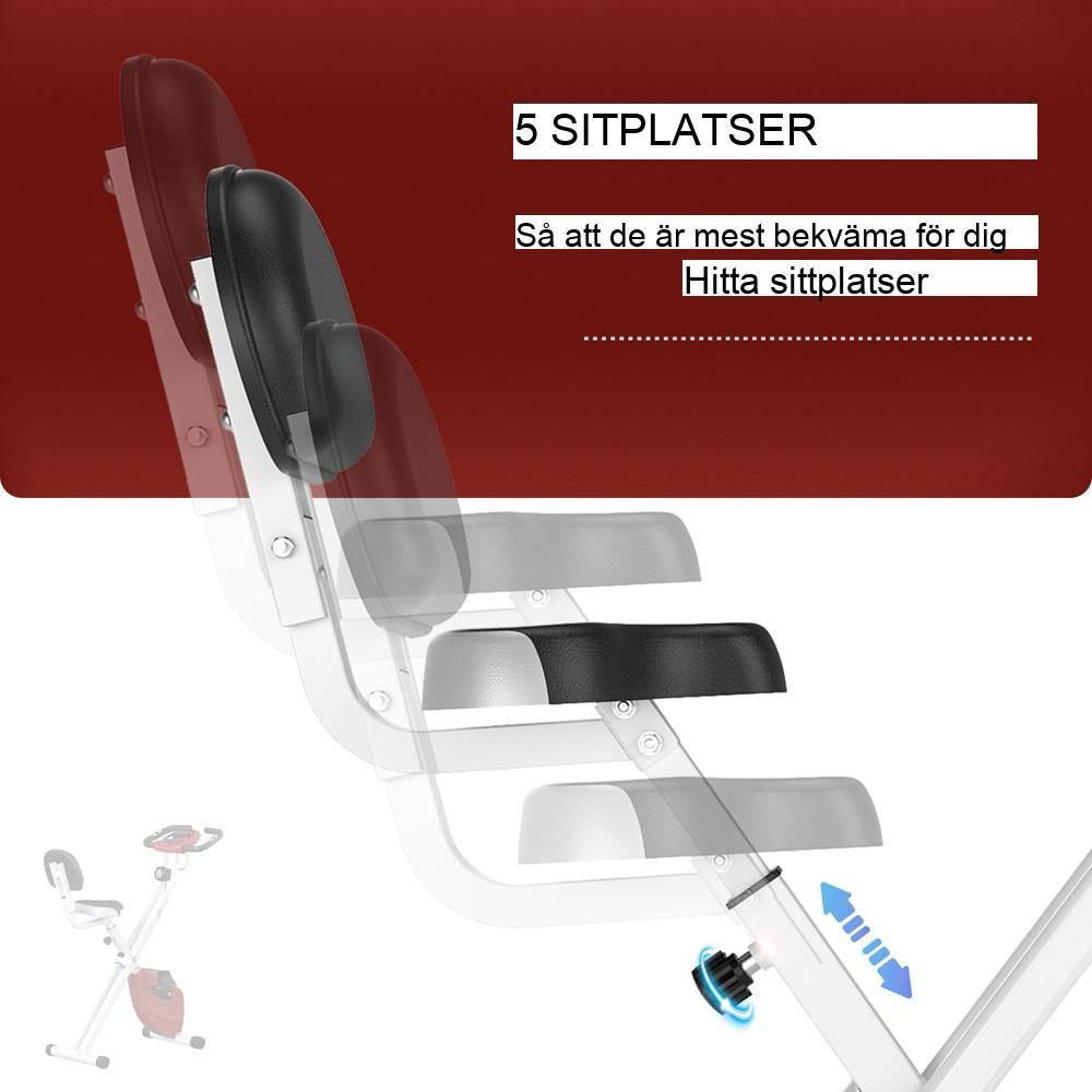 Justerbar motionscykel med magnetiskt motstånd med LCD-skärm