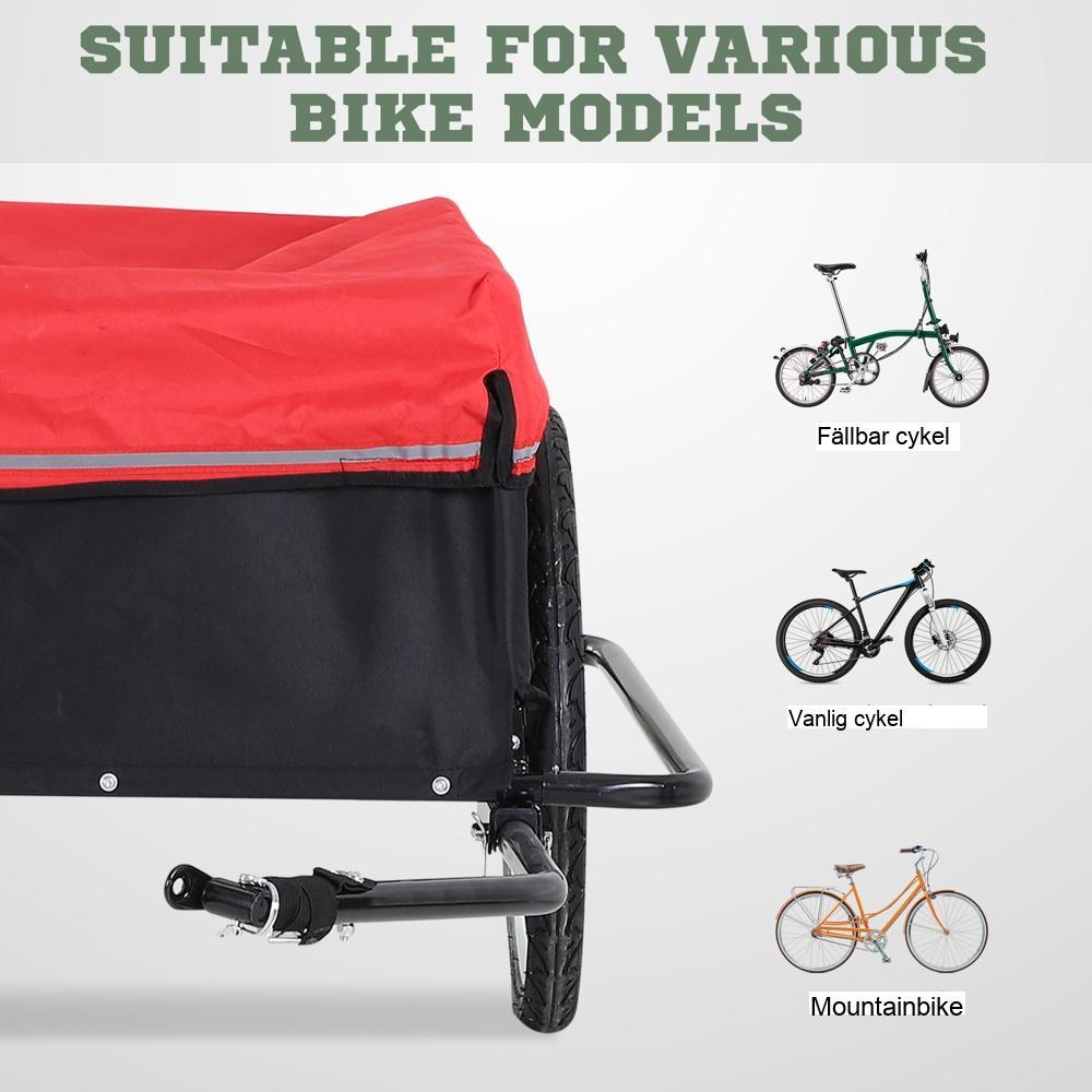 Cargo Trailer Bike Bow for Tours – Drag 40 kg, hopfällbar och synlig