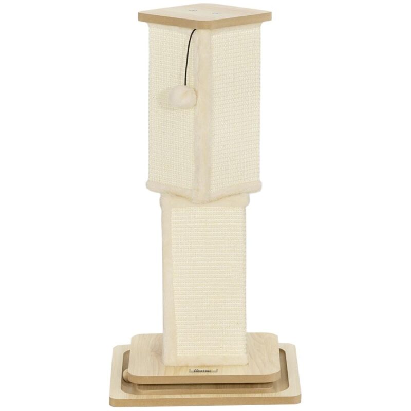 Triple Fun Cat Scratching Post med Sisal och Play Balls – Ek