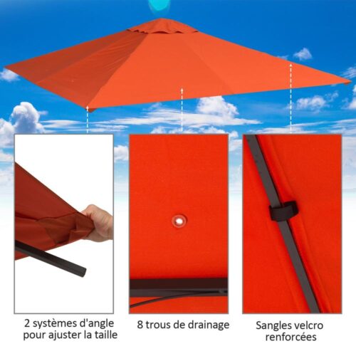 Orange Gazebo Takbyte – UV-solskydd, andningsbart och vattentåligt 2,98×2,95m