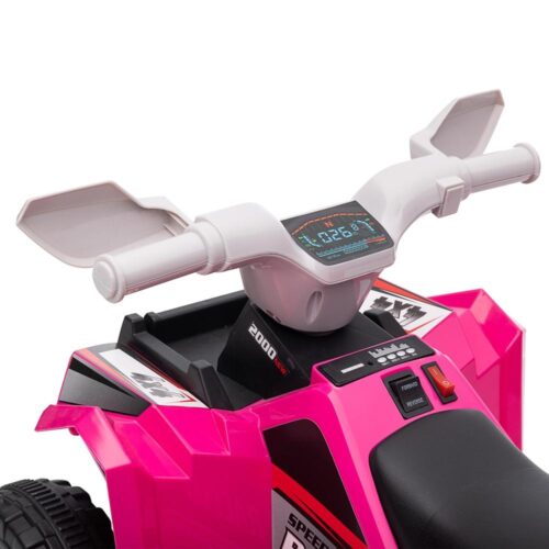 Pink Electric Kids Quad, Fram/Back, Säker 2,5 kmh hastighet för åldrarna 1-3