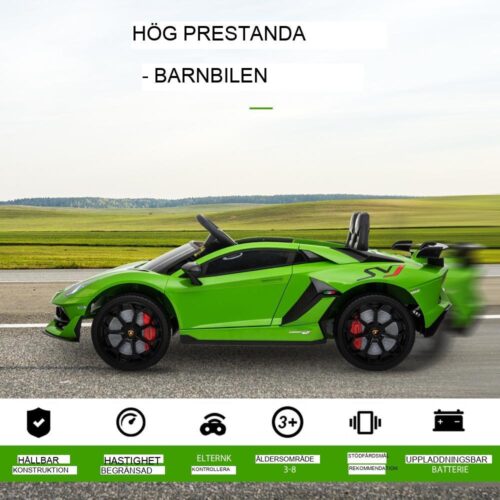 Licensierad Lamborghini Electric Ride On Car för barn 3-8 år med fjärrkontroll