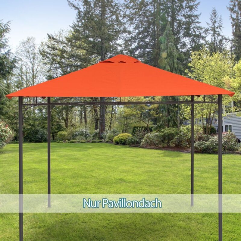 Orange Gazebo Takbyte – UV-solskydd, andningsbart och vattentåligt 2,98×2,95m