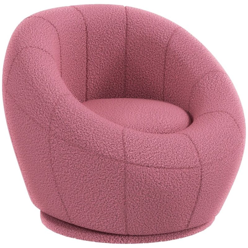 Rosa Rotating Plush Lounge Chair, Barnfåtölj – Roterande, bekväm och hållbar