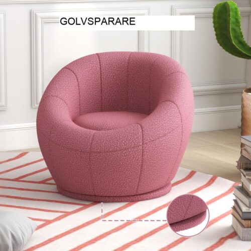 Rosa Rotating Plush Lounge Chair, Barnfåtölj – Roterande, bekväm och hållbar