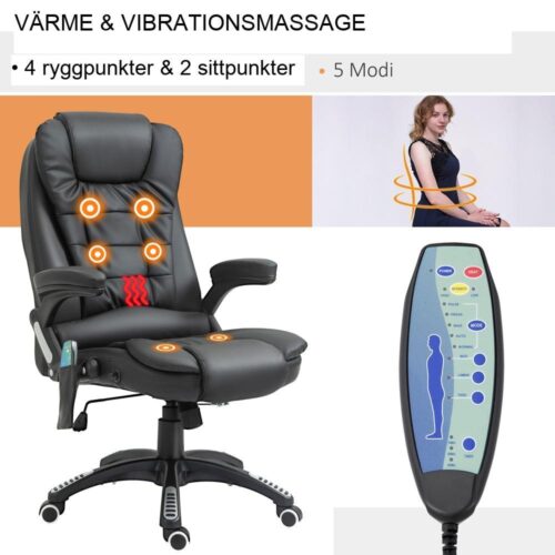 Executive Office Chair med vibrationsmassage och värmefunktion