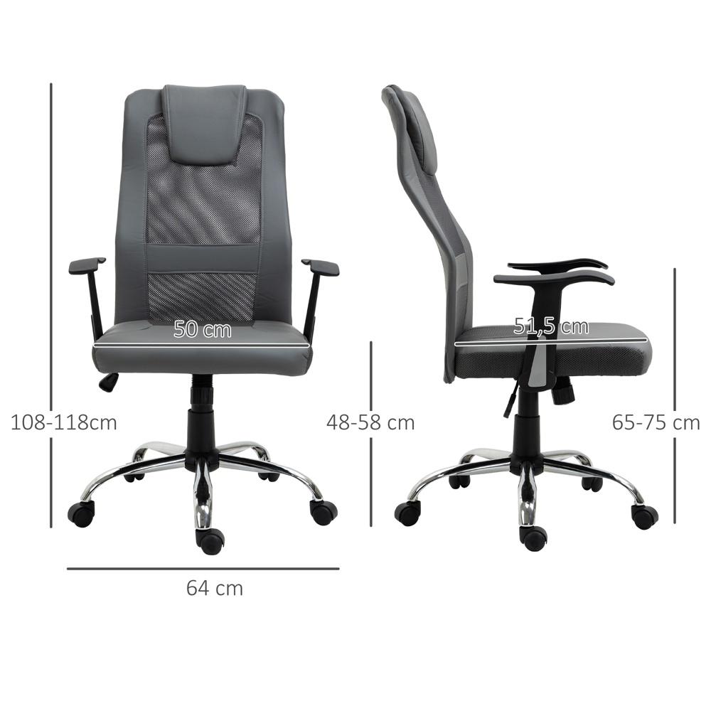 Ergonomisk kontorsstol med gungande, höjdjusterbar och 360° rotation