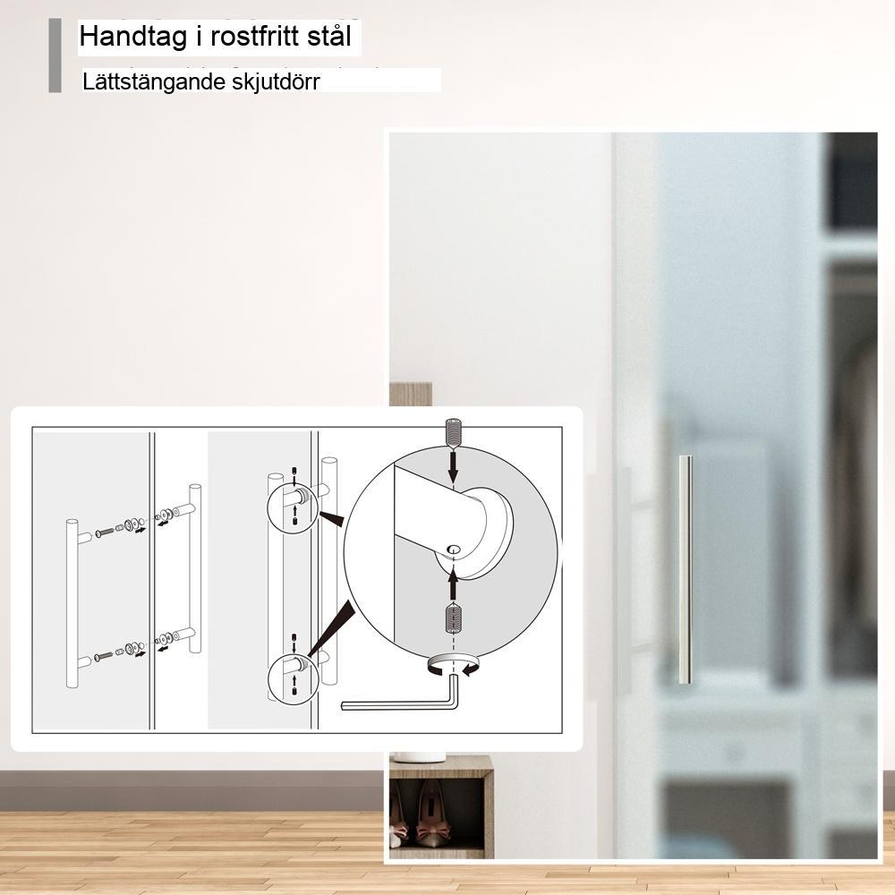 Modern skjutdörr i glas rumsavdelare 77,5x205cm – frostat glas