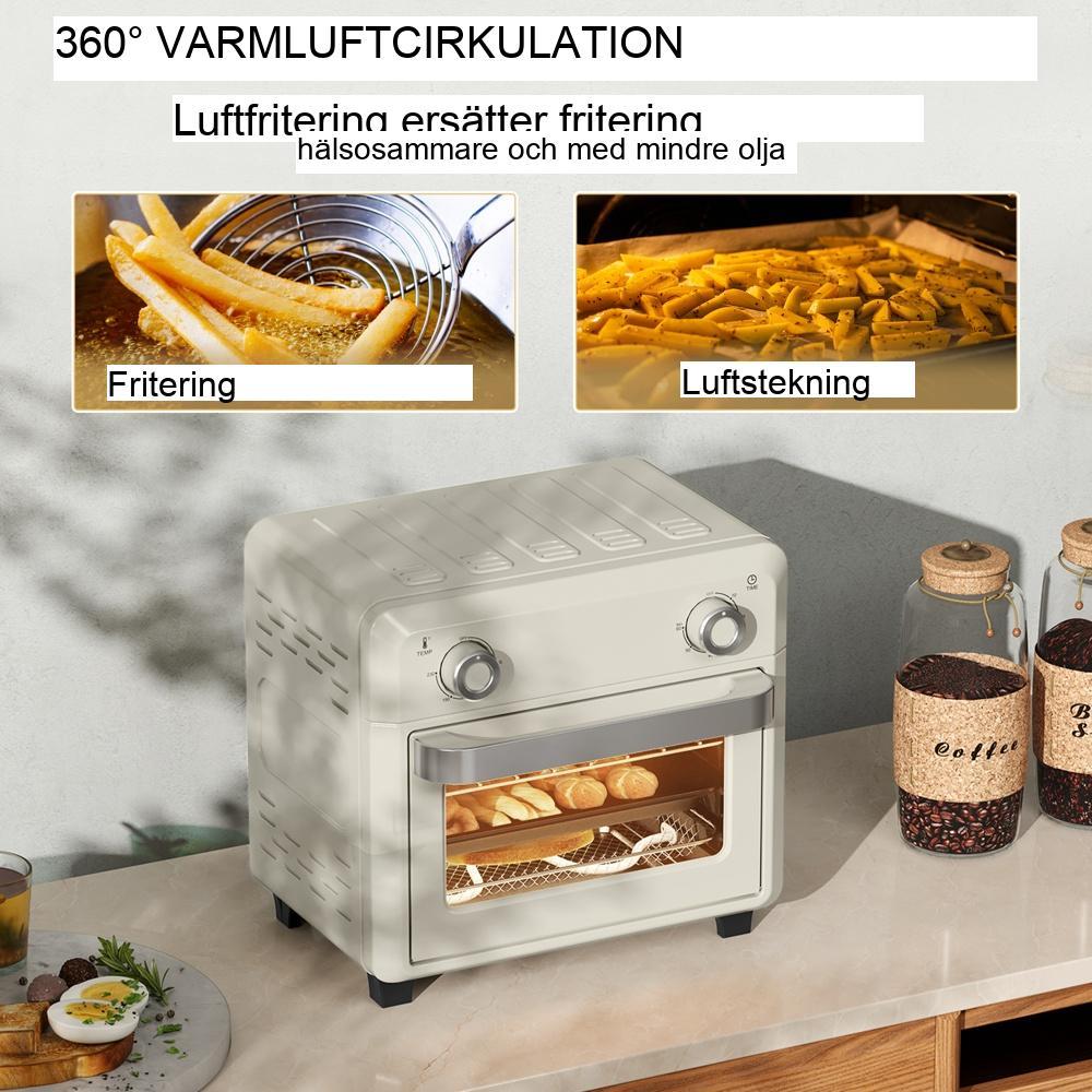 10L konvektion miniugn Air Fryer: Pekskärm, timer, bakning och rostning