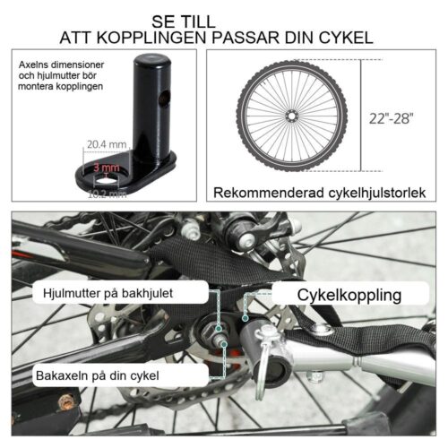 Cargo Trailer Bike Bow for Tours – Drag 40 kg, hopfällbar och synlig