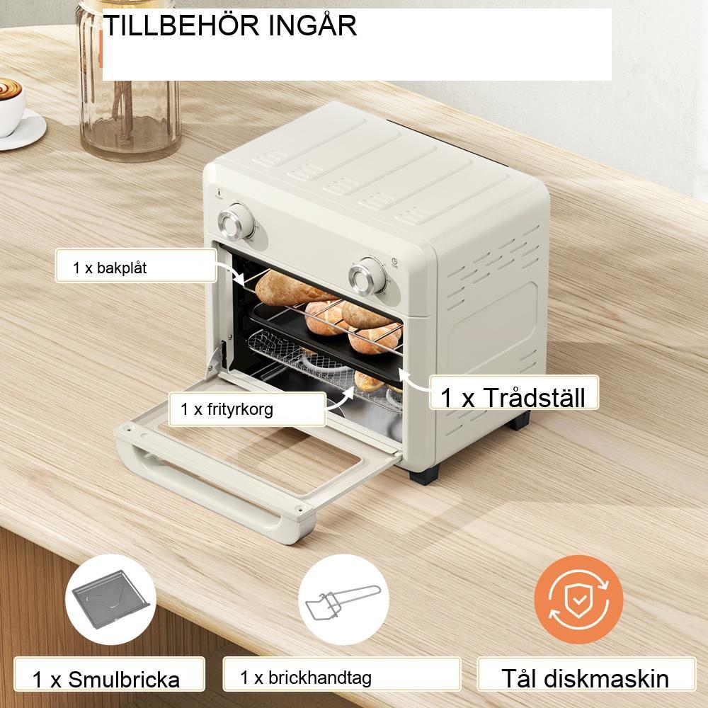 10L konvektion miniugn Air Fryer: Pekskärm, timer, bakning och rostning