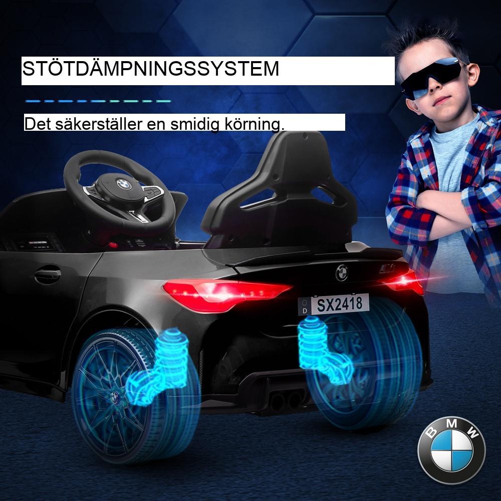 Officiellt licensierad BMW M4 Kids elbil, fjärrkontroll, MP3 och LED-lampor