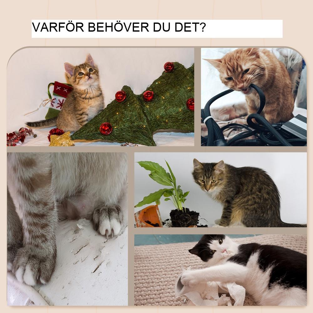 Utrymmesbesparande kattklätterväggsset, 3-delad Sisal-skrapmöbel